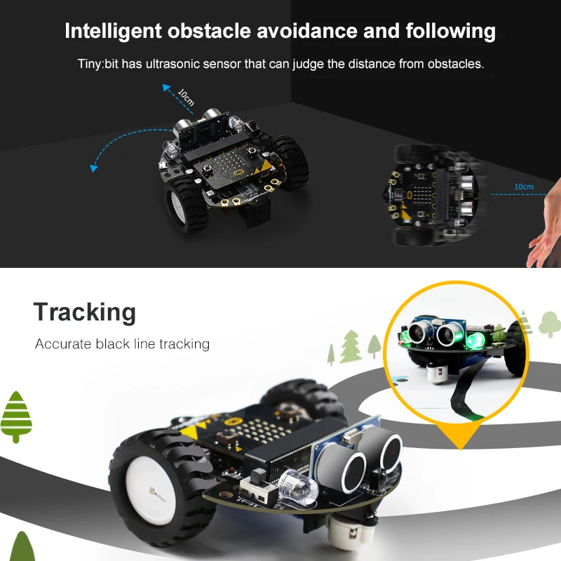 Yahboom Programmable Robot Car Bit Kit based on BBC Microbit V2 and V1 for STEM Coding Education | Игрушки и хобби