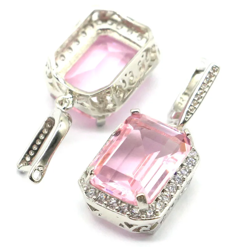 37x16 мм необычный розовый турмалин кунцит Белый Яркий Циркон подарок для женщин
