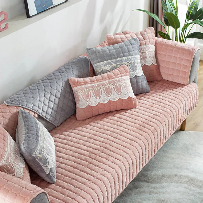 Чехол для дивана в полоску Всесезонная Европейская Нескользящая Простая