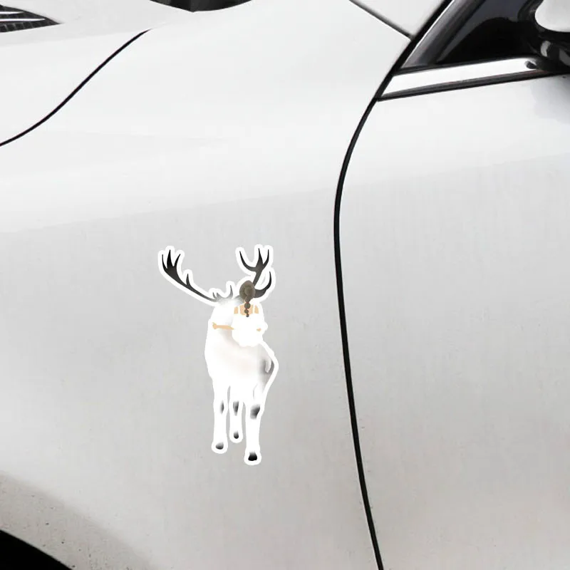 Ebdeckle персональный мультфильм белый овчарка для Авто/бампер/окно/наклейка на