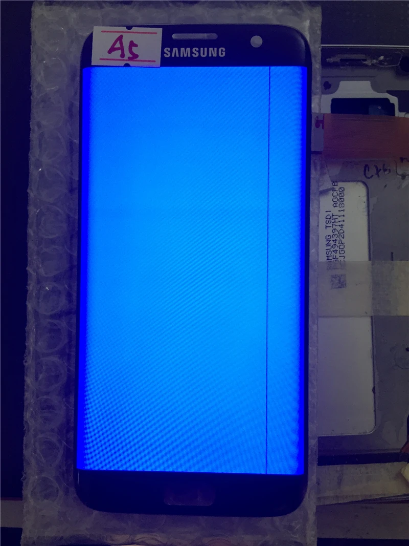 5,5 ''AMOLED lcd для SAMSUNG Galaxy s7 edge G935 G935F сенсорный экран дигитайзер дисплей с линейкой - Цвет: NO.A5 Black