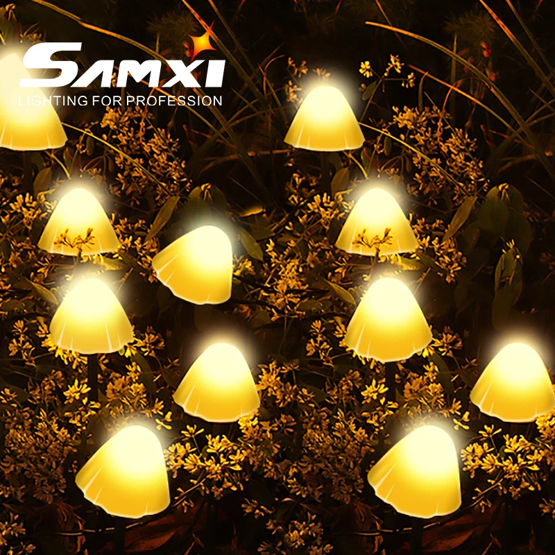 

LED Solar String Light Garden Decoration Mushroom Lights IP65 Waterproof Garland Patio Decor Outdoor Solar Lights Fairy Light