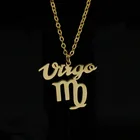 Ожерелье из нержавеющей стали с надписью Virgo, знак Зодиак, знак Созвездие, подвеска, ожерелье для женщин, 12 ювелирных изделий с созвездием