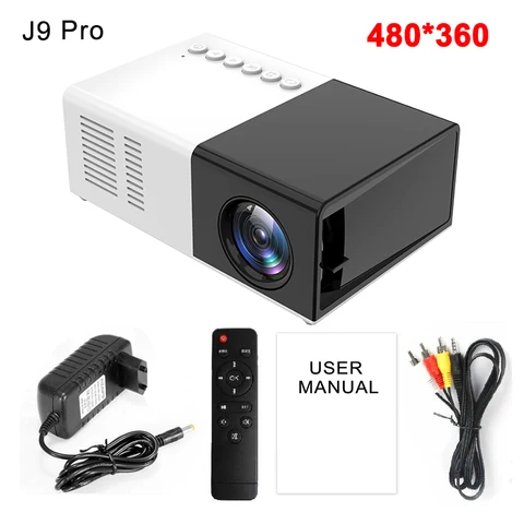 Salange J9 Pro мини проектор, 1000 лм, 480х360, пикселей, мм, аудиоразъем HDMI, USB, домашний медиаплеер PK YG300