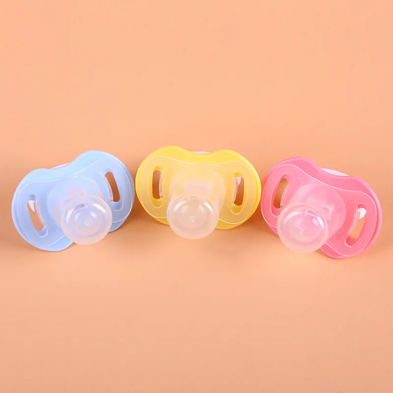 

Newborn Baby Soft Silicone Round Orthodontic Dummy Pacifier Teat Nipple Soother Silicone Thumb Play Mouth Children Care Supplies