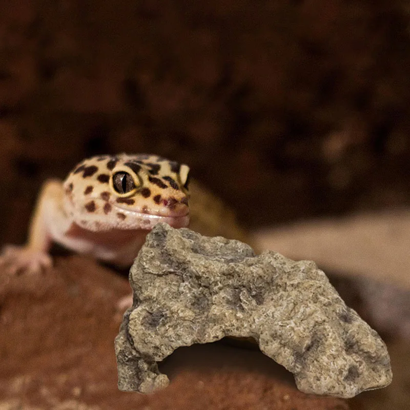 

Resin Reptile Cave Turtle Bask Back Caves Platform Case Decoration Landscape Lifelike Habitat Hide Rock For Lizard Snake