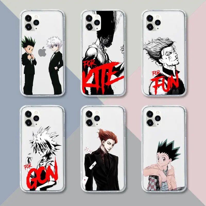 

hunter x hunter hisoka Phone Case Transparent For iPhone 12 11 pro mini XS XR X max 5 6 s 7 8 plus Soft TPU Clear Mobile bags
