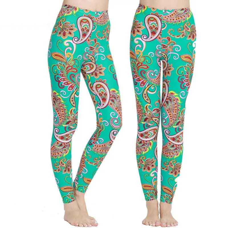 Женские леггинсы с цветочным принтом SBART спортивные Леггинсы для фитнеса Длинные