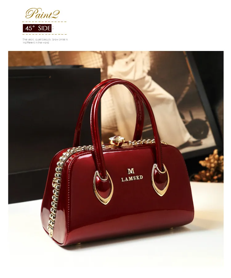 ICEV роскошная сумка женская дизайнерская Высококачественная сумка из лакированной кожи boston со стереотипом женские вечерние клатчи с верхней ручкой