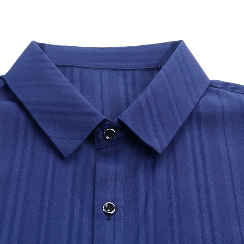 

2021 Brand Casual Luxury Solid Long Sleeve Slim Fit Men Shirt Streetwear Social Dress Vintage Shirts Mens Fashions Jersey 81131