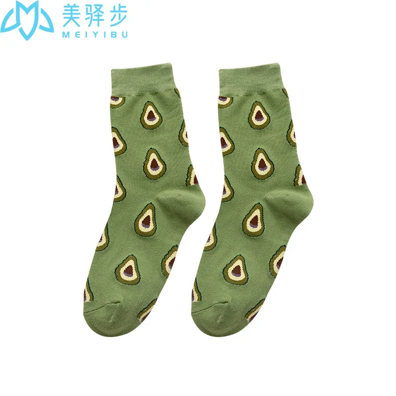 12 Pairs Per Set Women's Cotton Korean Edition Fashion Fruit Strawberry Watermelon Sock