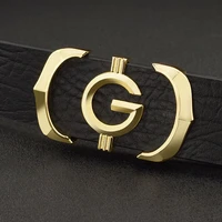 high quality g letter belt men fashion luxury waist strap cowskin genuine leather designer ceinture homme black casual waistband