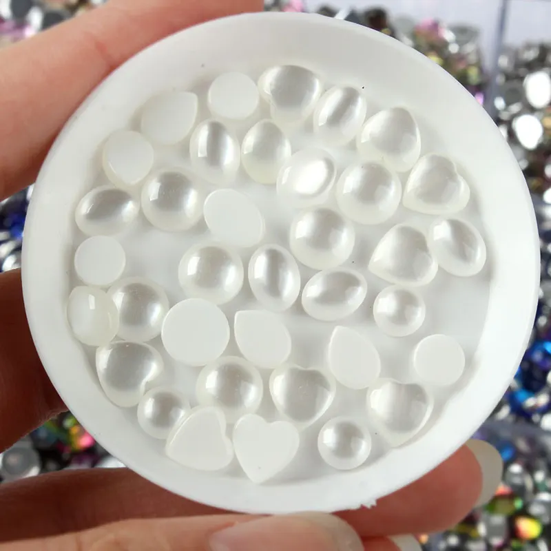 Crystal Cat Eye Opal Gem Mixed Shape White Nail Art Rhinestone Resin 3D DIY Manicure Decoration Smooth Surface Diamond |