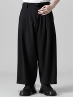 mens casual pants wide leg pants straight pants spring and autumn new black youth fashion large size urban trend simple pants