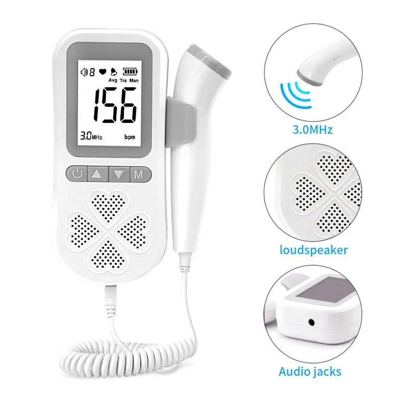 

3.0MHz Ultrasound Doppler Fetal Heart Rate Monitor For Hpme Pregnancy Baby Sound Sonoline Heartbeat Detector No Radiation