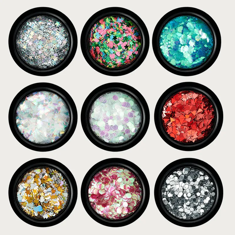 1 коробка DIY Мода Серебристая Звезда блестки Стразы для ногтей маленькие