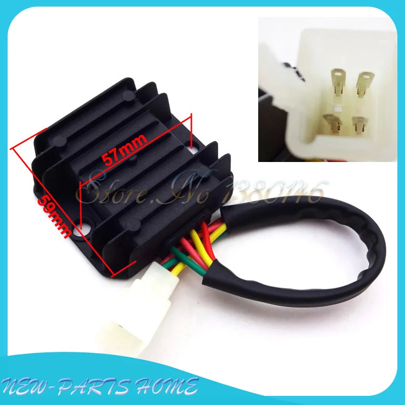 4 проводный регулятор напряжения с штекером выпрямитель для квадроцикла мопеда