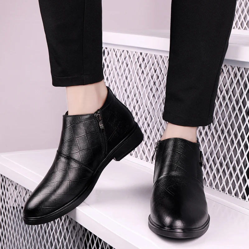 2021 ботинки Челси Водонепроницаемые рабочие ботильоны без шнуровки Мужские