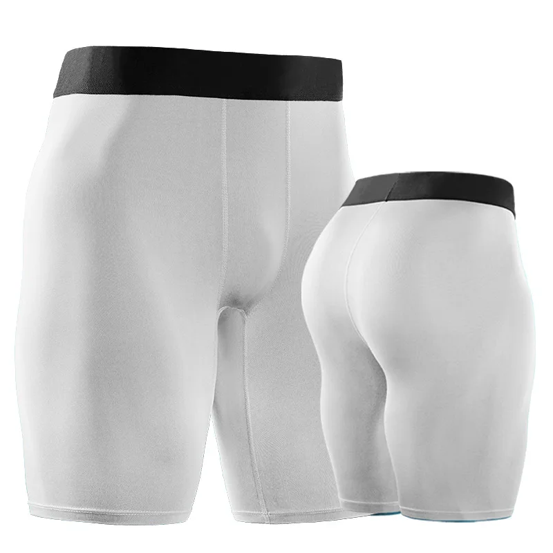 

2021 Mens Shorts Quick-drying Breathable Elastic High Waist Running Training Sports Tight-fitting Stretch Fitness Gym Shorts -40