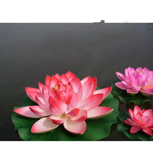 

Floating Lotus Flower 10cm Diameter Fishing Float EVA Artificial Flowers Water Lily For Home Garden Fish Tank Decoration