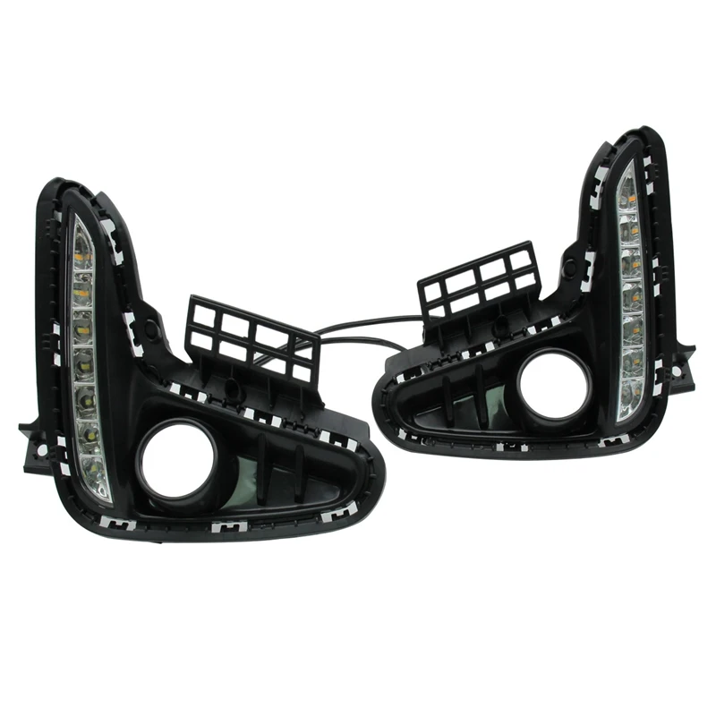 

2 шт для 2017-2018 Kia K2 с двухсторонней функцией, седан, противотуманный светильник, дневной ходовой светильник