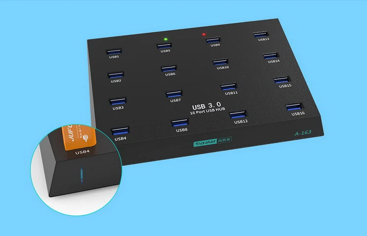 Промышленный USB3.0 16 порт может работать в то же время для быстрого копирования и тестирования U Disk test ing Tools