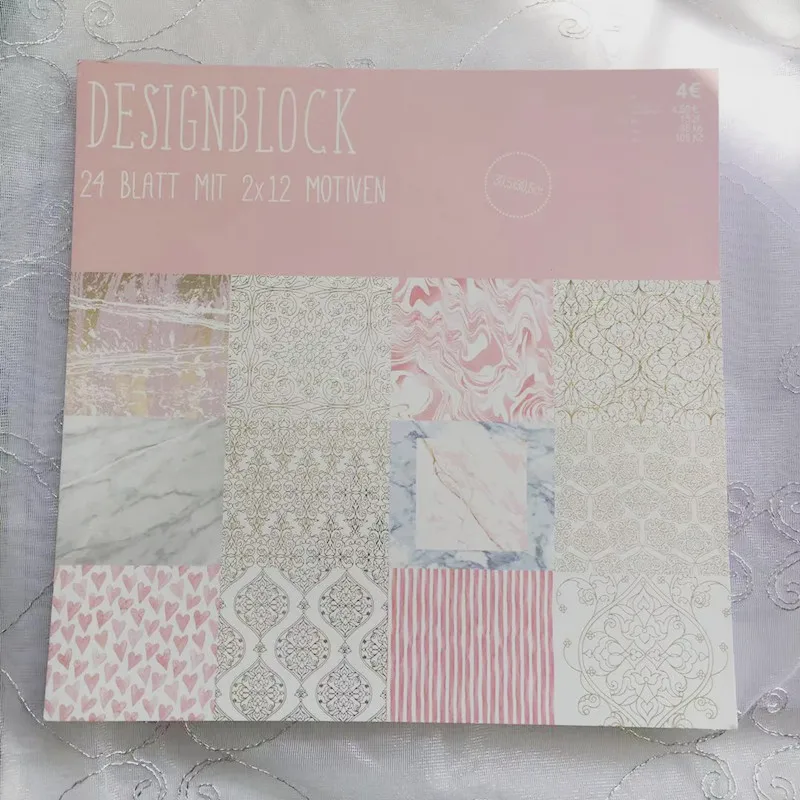 12 дюймовая Мраморная бумага Золотая фольга 24 листа печатные узоры для