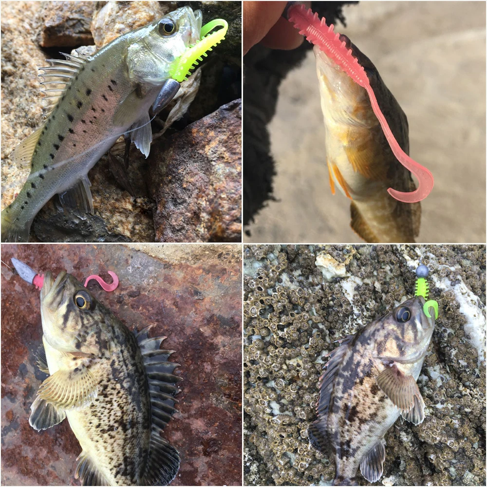 Плавающая рыболовная приманка Ajing Мягкая 50 мм 0 4 г джиг для форели рыбы из камней