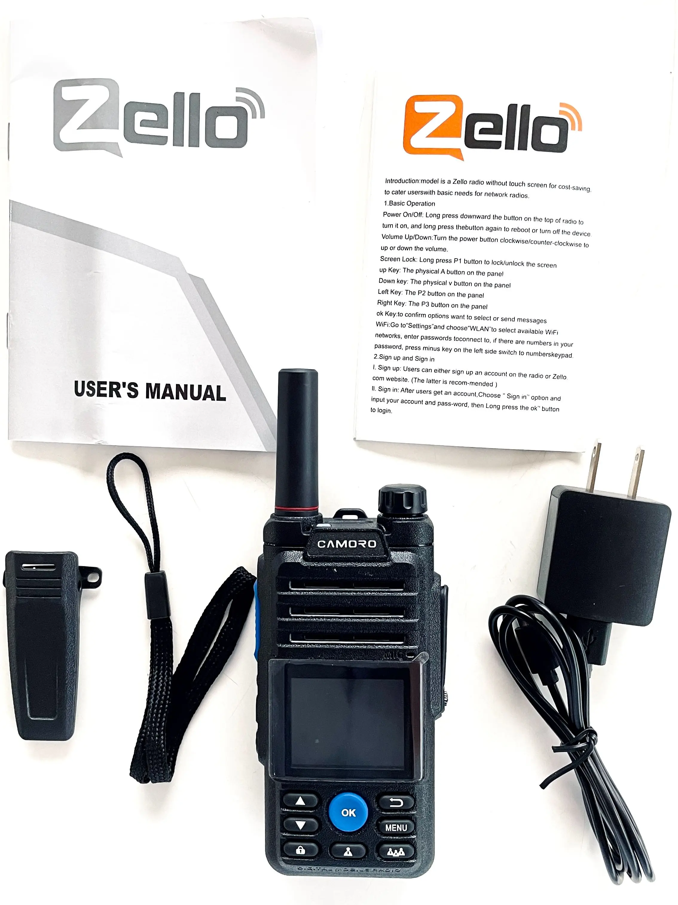 Бесплатные наушники 6800 мАч Zello радио приемопередатчик 4G CB Poc Wi-Fi GPS двухстороннее