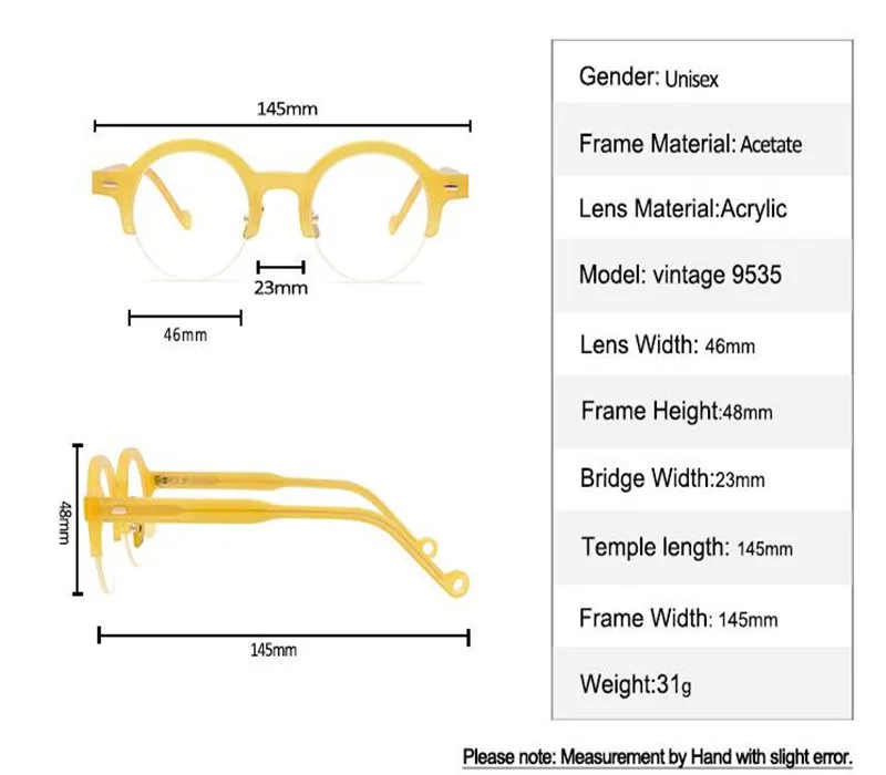 

Retro Acetate Glasses Frame Men Progressive Multi-focal Lens Optical Eyewear Brand See Near Far Round Reading Eyeglasses Women