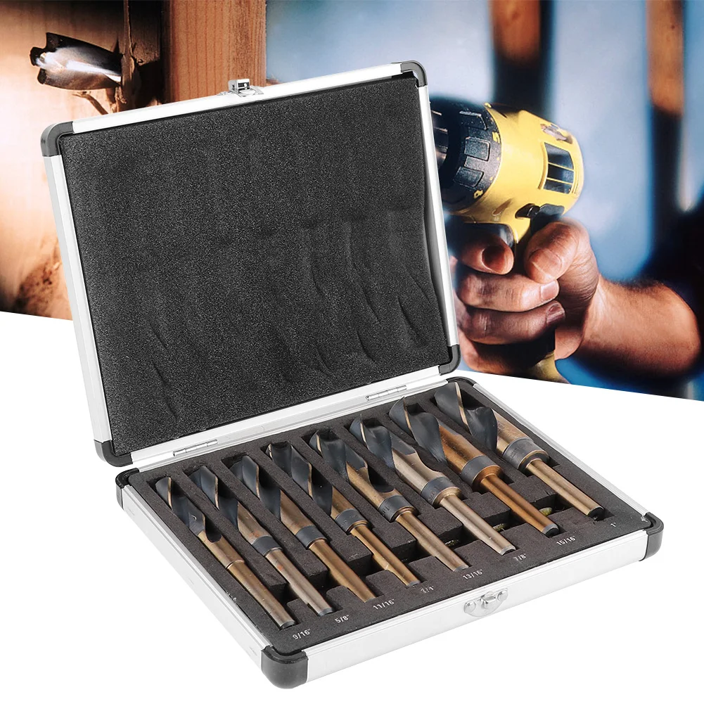 8 шт. сверло диаметром хвостовика 1/2 дюйма высокоскоростные стальные наборы сверл