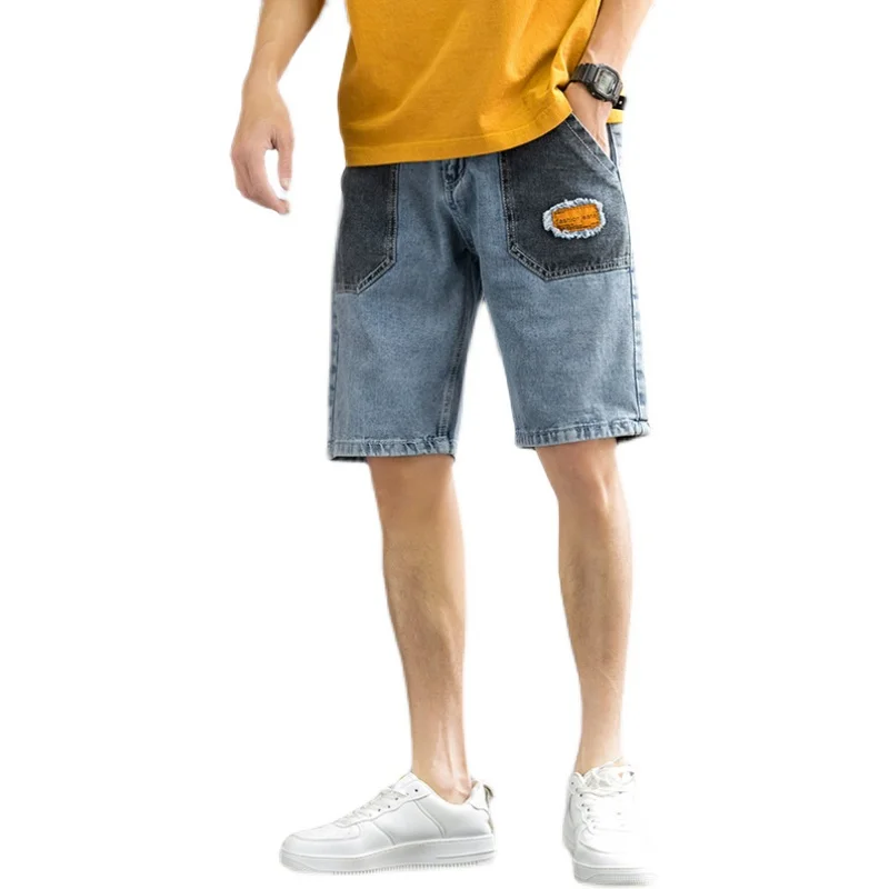 

Casual Boy Baggy Trousers Overalls For Men Denim Shorts Cargo Pants Boys