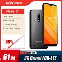 ulefone note 8 cheap phones android 10 smartphone waterdrop screen quad core 2gb16gb 5 5 inch face recognition 5mp camera