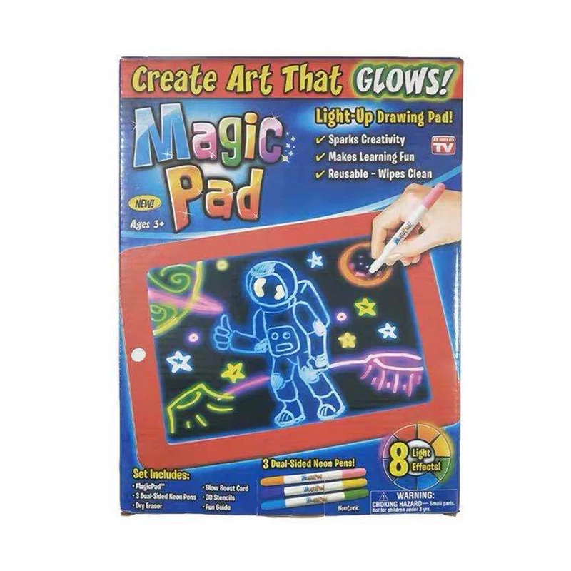 New Children Writing Graffiti Magic/pad 3d Drawing Board Kit Magic LCD Glow for Kids Birthday Christmas Gift | Игрушки и хобби