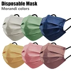 Цветная маска для лица Morandi, одноразовые маски, необычные, не требующие накапливания фильтры, 3-слойные защитные маски для рта