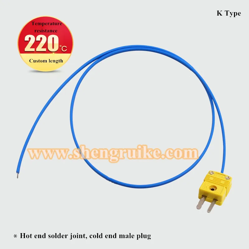 PTFE Thermocouple Wire Thermometer Bare End Temperature Sensor K Type T | Инструменты