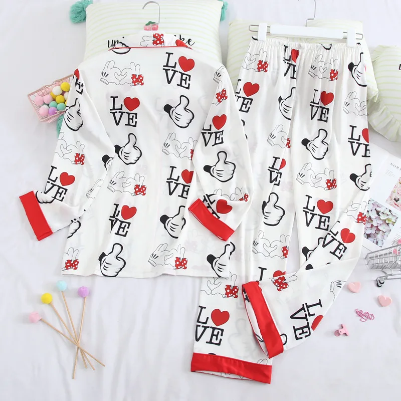 

Fiklyc underwear valentines day gifts for wife / girlfriend sleepwear lounge autumn sleep tops & pants pajamas sets satin sexy