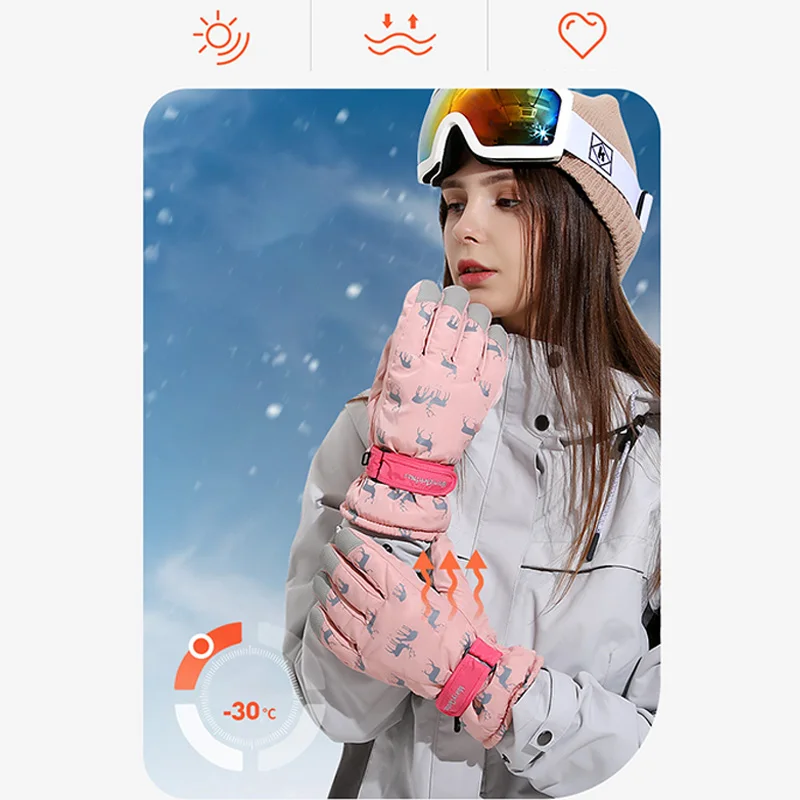 

Winter Outdoor Sports Cycling Gloves-35Coldproof Waterproof Ski Gloves Bike Scooter Motorcycle Warm Riding Gloves