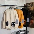 Куртка в японском стиле с большими карманами, весна-осень 2022, Черная Мужская Уличная одежда, бейсбольная униформа, Бомбер, Одежда большого размера