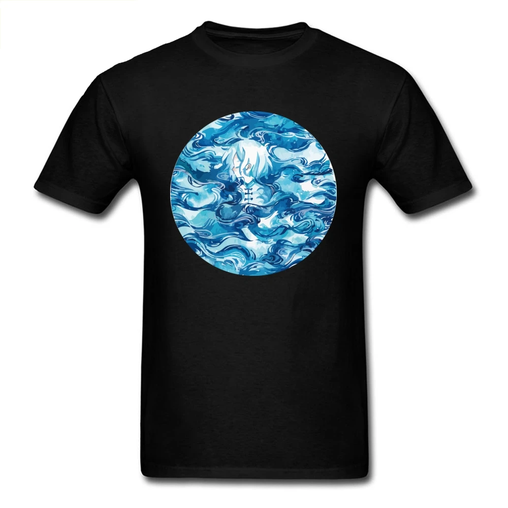 

Great Waves T-shirt Art Rife T Shirt Men Black Blue Tops Anime Girl Print On Mens Clothes Cotton Fabric Tees Plus Size Crew Neck