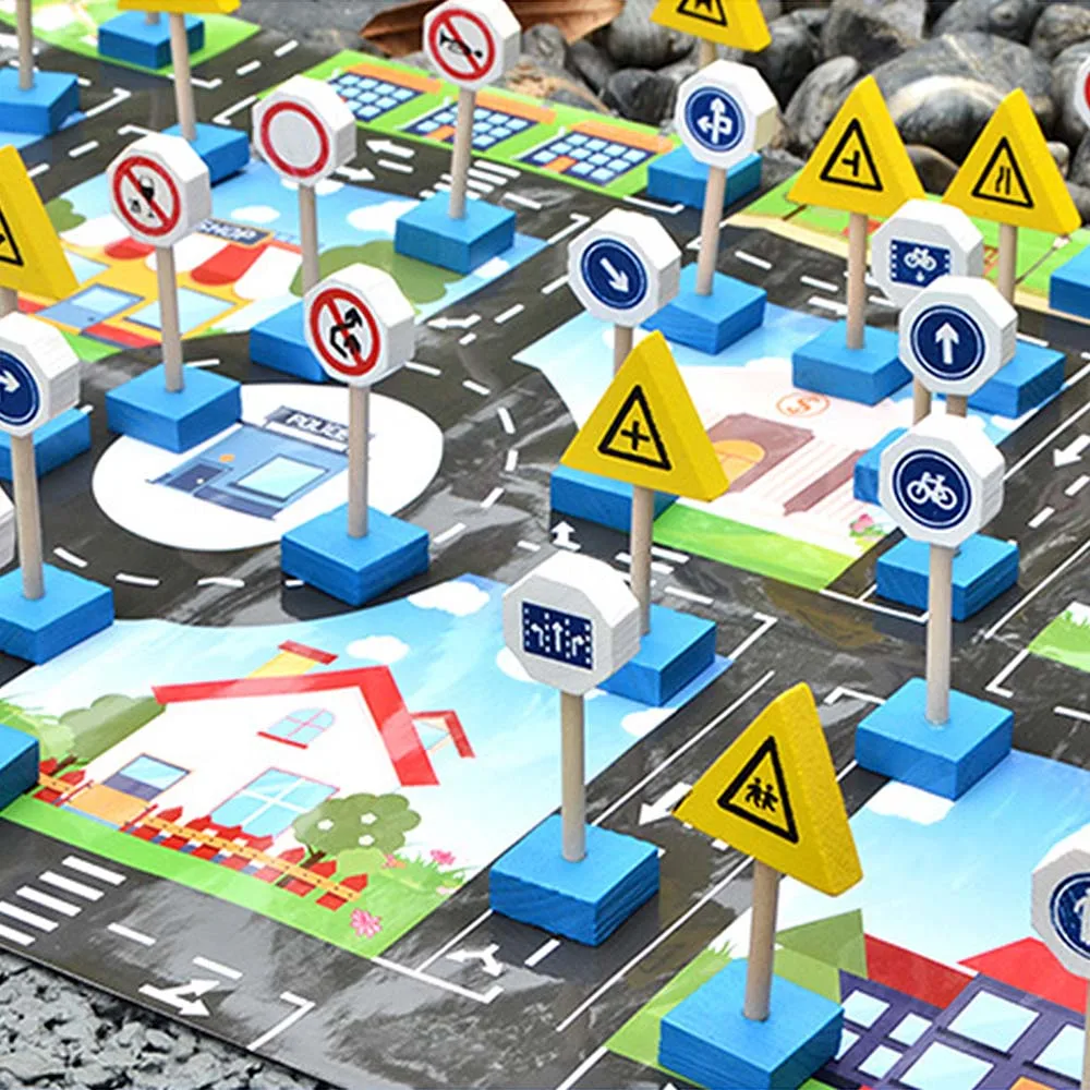 Новые деревянные уличные дорожные знаки парковочные места детские развивающие