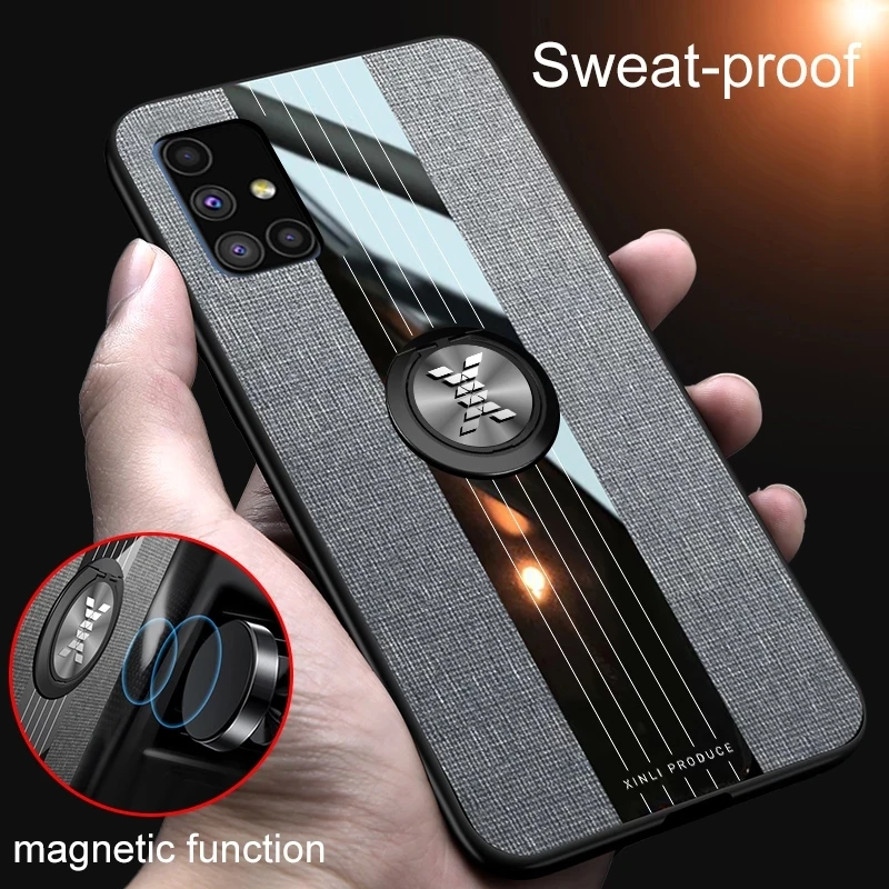 Тканевый чехол с магнитным кольцом-держателем для Samsung Galaxy M51 M 51 2020 SM-M515F/DNS 6 67