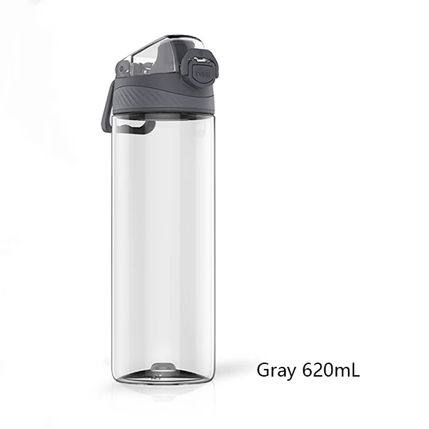 620ml-Grey Youpin тритановая спортивная чашка 480 мл и 620 мл бутылка с защитным замком Нетоксичная высокая термостойкость с одной рукой - Цвет: 620ml-Grey