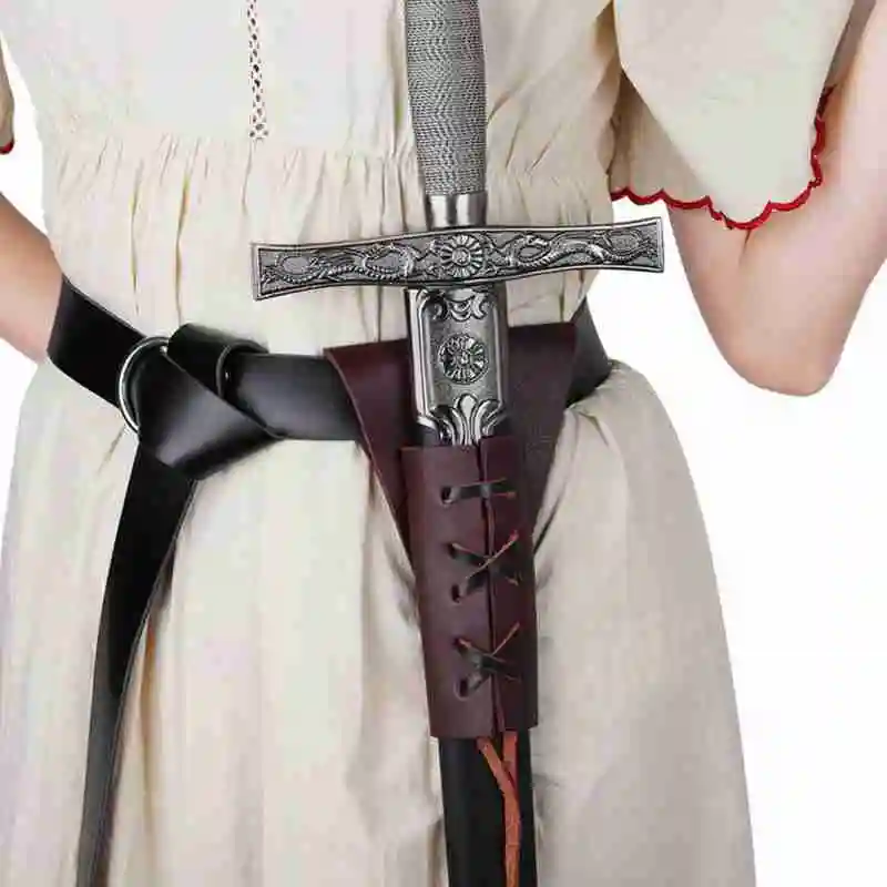 Из искусственной кожи ремень меч катана оболочка кобура средневековый Warriror