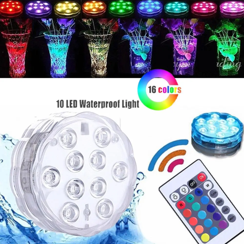 

Led Aquarium Colorful Underwater Waterproof Light Bright Remote Control Light for Saltwater Freshwater Fish Coral Reef