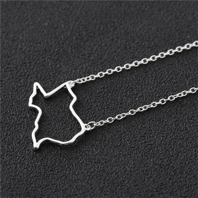 

New Arrivals All Countries Map Necklace For Women Lreland Lsrael Syria United States France Map Necklace Jewelry