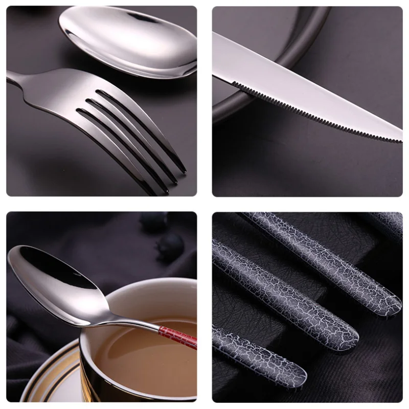 Набор столовой посуды из 4 предметов роскошная вилка и столовая ложка