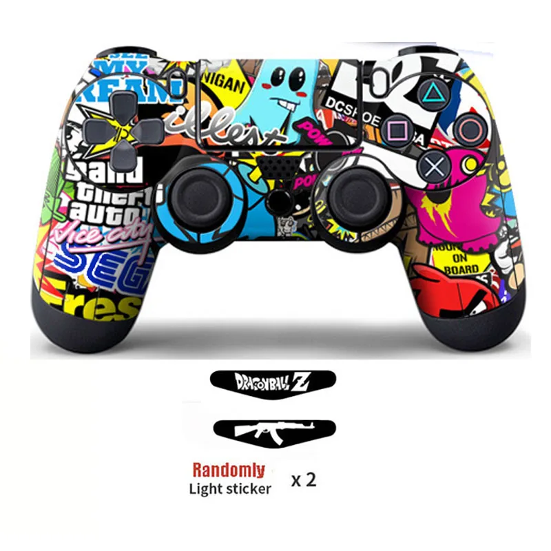 Граффити бомба виниловое покрытие Стикеры для PS4 Беспроводной геймпад защитная