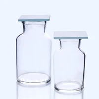 glass gas collecting bottle air collector gas jar and lid laboratory recipiente frosted with cover
