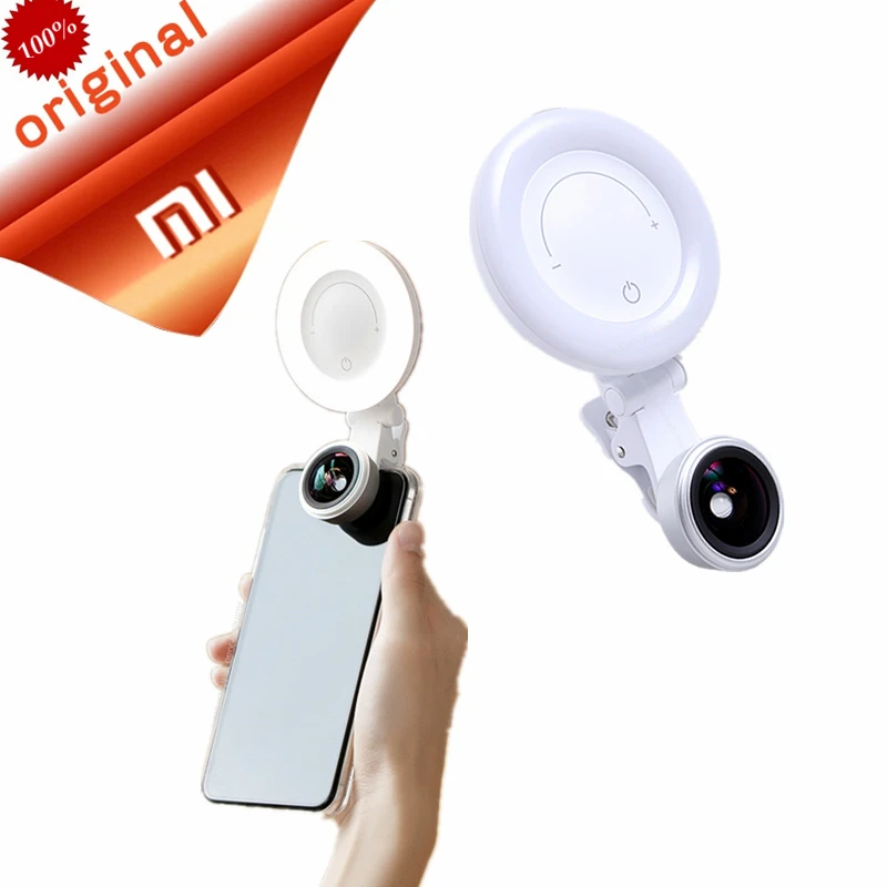 Xiaomi Wicue Live Stream Selfie beauty светильник-объектив с широкоугольным объективом, перезаряжаемый светодиодный светильник-кольцо для смартфонов iPhone